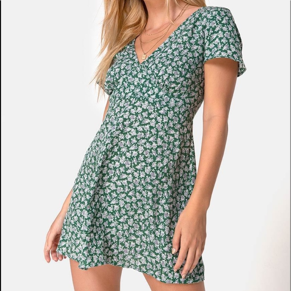 Motel green floral dress